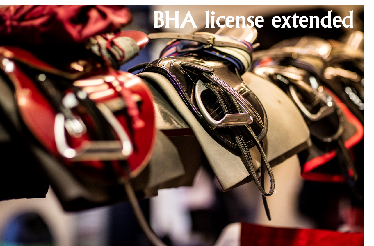 BHA Racing license extended
